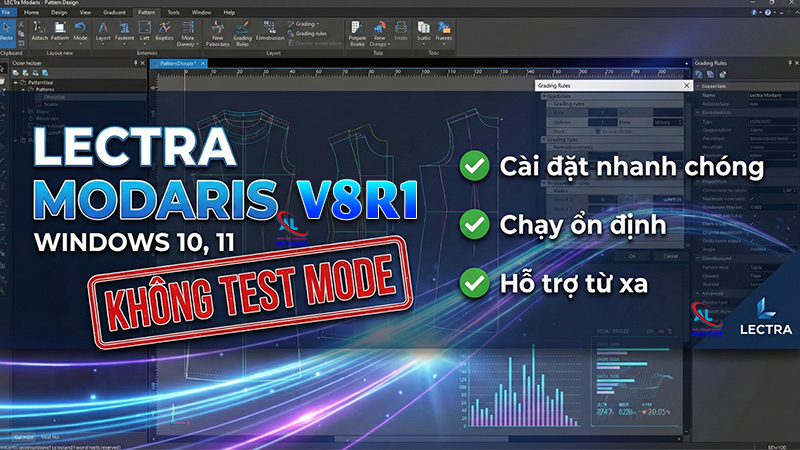  [Dịch Vụ] Cài Đặt Lectra Modaris V8R1 Trên Windows 10, 11 Chuẩn Ổn Định – Không Cần Test Mode