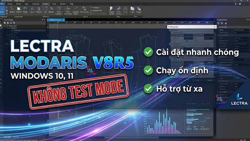  [Dịch Vụ] Cài Đặt Lectra Modaris V8R5 Trên Windows 10, 11 Chuẩn Ổn Định – Không Cần Test Mode